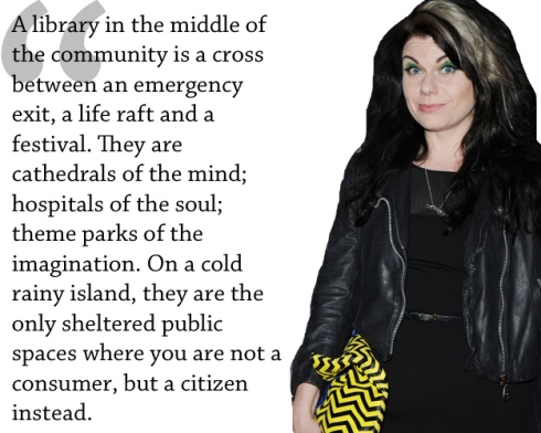 Beautiful quote about libraries by Caitlin Moran